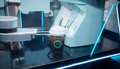 robot making coffee