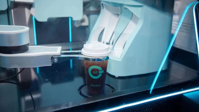 robot making coffee