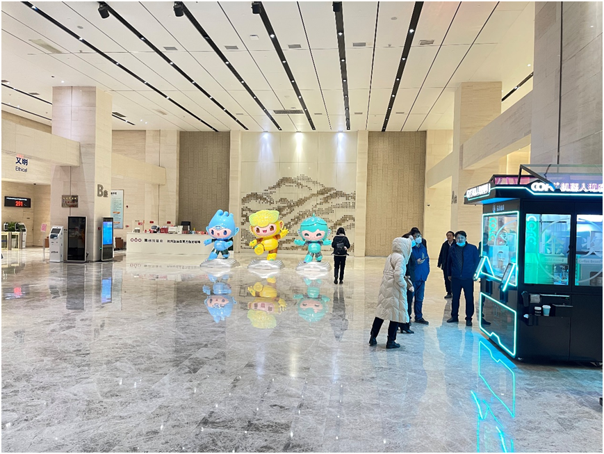 Cofeplus Robot café appeared at the 2023 Asian Games building